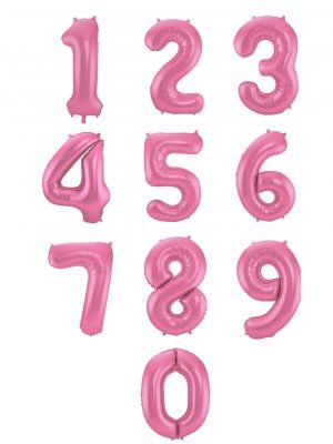 Pink Foil Number Balloon 86 cm