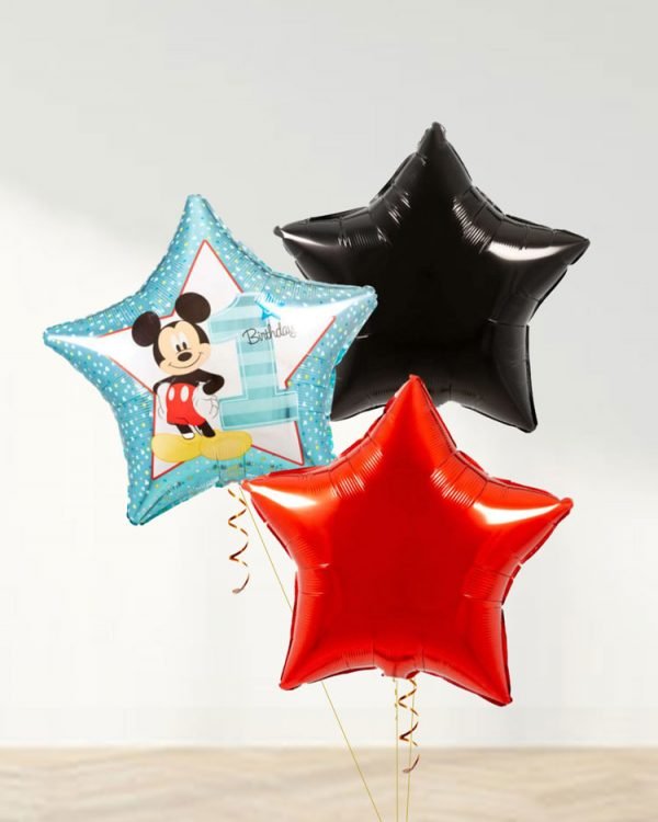 Набор воздушных шаров с изображением звезд на день рождения Микки