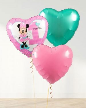 Воздушные шары на день рождения Минни Хартс