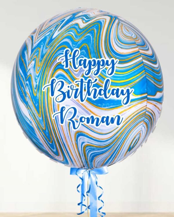 Blue Marble Personalized Balloon