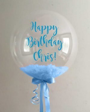 Light Blue Personalized Balloon