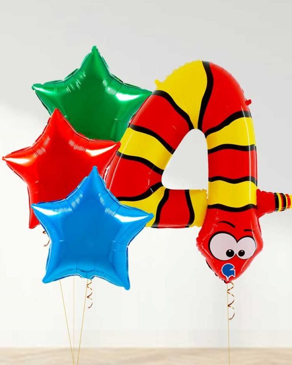 numeral balloons in the shape of an animal